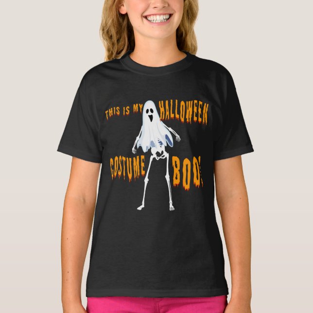 T-shirt c'est mon costume d'Halloween boo! (Devant)