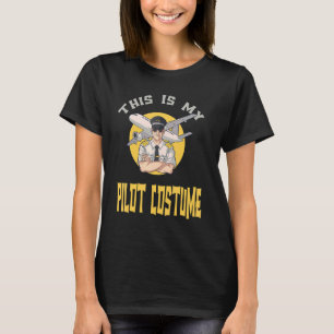 T-shirt C'est mon costume d'Halloween de pilote de compagn