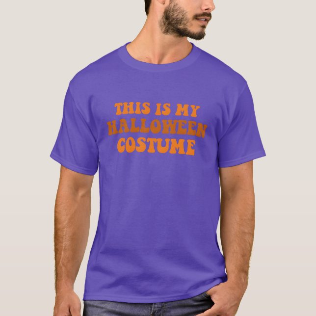 T-shirt C'Est Mon Costume D'Halloween Drôle Rétro Hallowee (Devant)