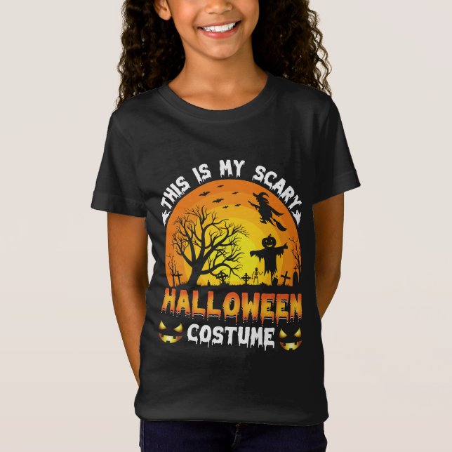 T-Shirt c'est mon costume d'Halloween effrayant (Devant)