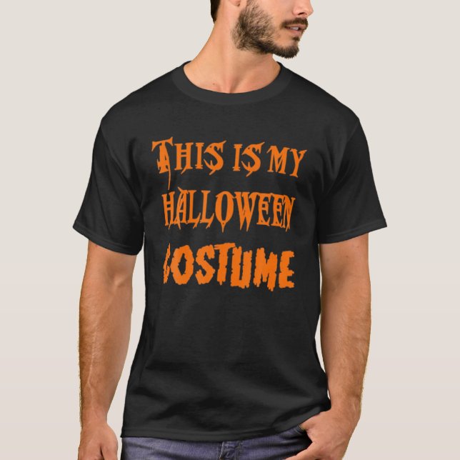 T-shirt C'Est Mon Costume D'Halloween Hommes Femmes Enfant (Devant)