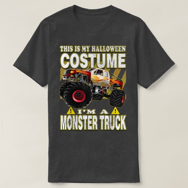 T-shirt C'est mon costume d'Halloween Je suis un camion mo (Design devant)