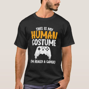T-shirt C'est Mon Costume D'humain Je Suis Réellement Un J