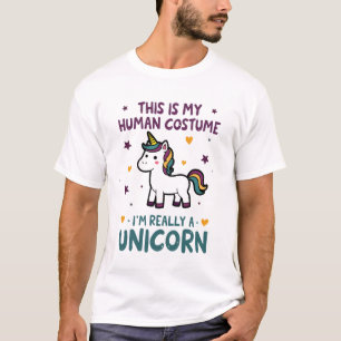 T-shirt C'est Mon Costume D'Humain Je Suis Réellement Un T