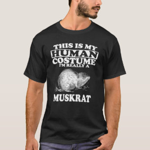 T-shirt C'est Mon Costume D'humain Je Suis Vraiment Un Rat