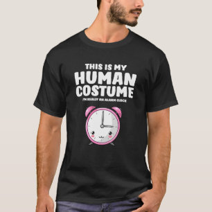 T-shirt C'est Mon Costume D'humain Je Suis Vraiment Un Rév