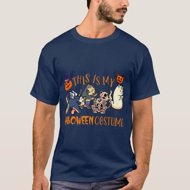 T-shirt C'Est Mon Costume Halloween Halloween Vêtements ga (Devant)