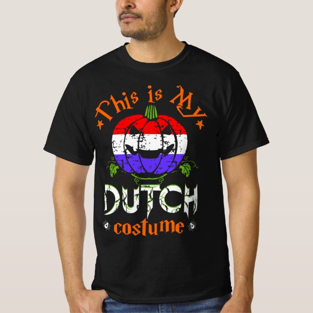 T-shirt C'Est Mon Costume Hollandais Halloween (Devant)