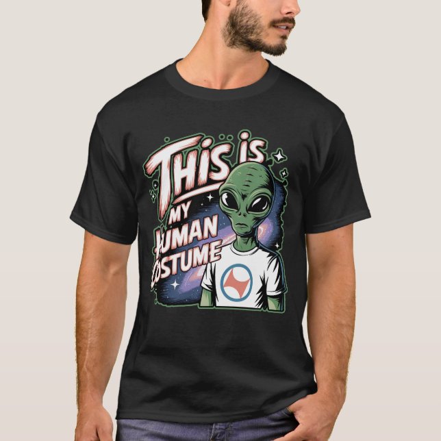 T-SHIRT C'EST MON COSTUME HUMAIN (Devant)