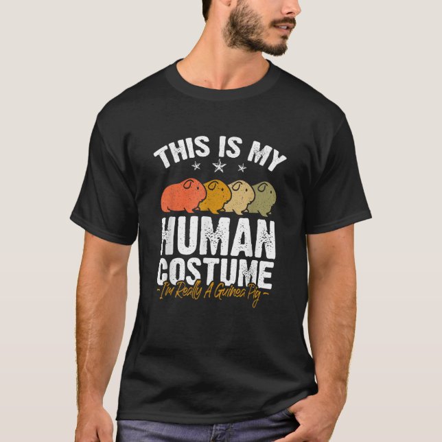 T-shirt C'Est Mon Costume Humain Hallowee Guinéenne Oreill (Devant)