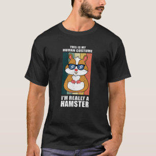 T-shirt C'est mon costume humain Je suis un hamster