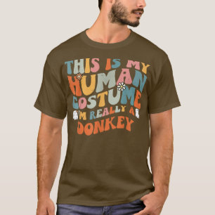 T-shirt C'est mon costume humain Je suis vraiment un âne r