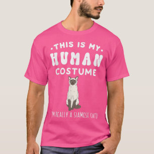 T-shirt C'est mon costume humain Je suis vraiment un chat