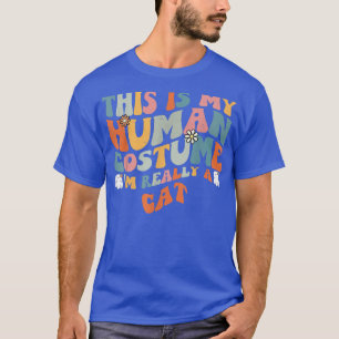 T-shirt C'est mon costume humain Je suis vraiment un chat