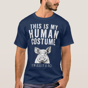T-shirt C'est mon costume humain Je suis vraiment un cocho