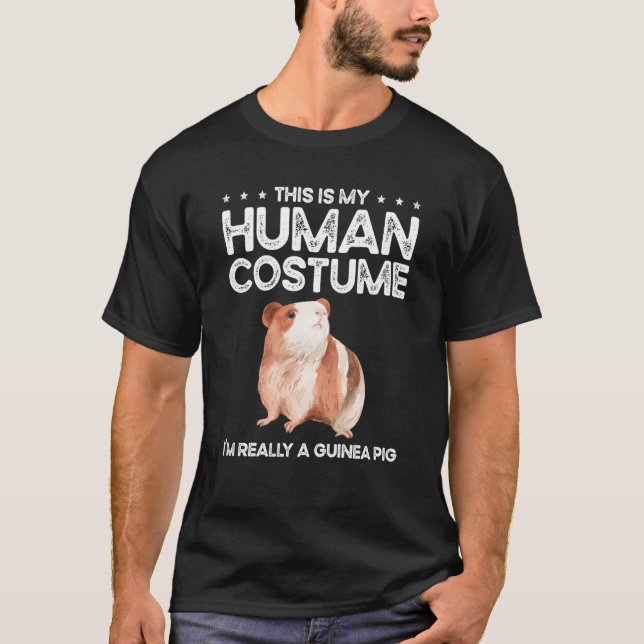 T-shirt C'est mon costume humain Je suis vraiment un cocho (Devant)