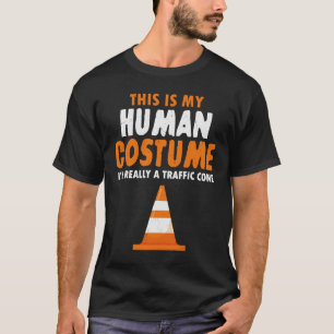 T-shirt C'est mon costume humain Je suis vraiment un cône