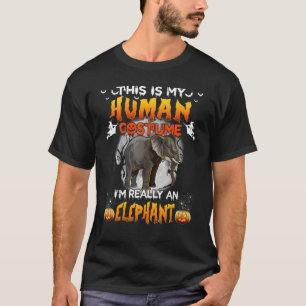 T-shirt C'est mon costume humain Je suis vraiment un éléph