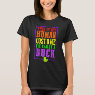 T-shirt C'est mon costume humain Je suis vraiment un Hallo