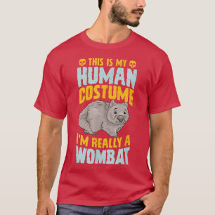 T-shirt C'Est Mon Costume Humain Je Suis Vraiment Un Hallo