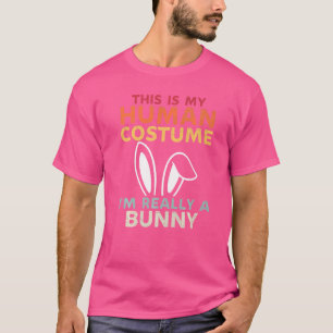 T-shirt C'Est Mon Costume Humain Je Suis Vraiment Un Hallo