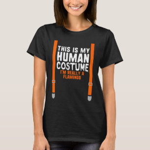 T-shirt C'Est Mon Costume Humain Je Suis Vraiment Un Hallo