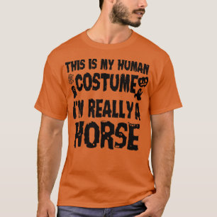 T-shirt C'est mon costume humain Je suis vraiment un Hallo