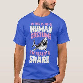 T-shirt C'Est Mon Costume Humain Je Suis Vraiment Un Hallo