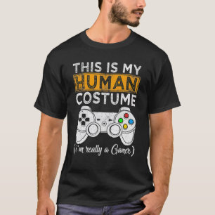 T-shirt C'est mon costume humain Je suis vraiment un joueu
