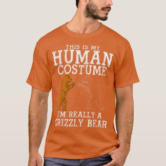 T-shirt C'est mon costume humain Je suis vraiment un ours 
