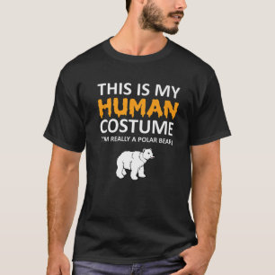 T-shirt C'est mon costume humain Je suis vraiment un ours
