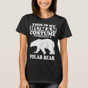 T-shirt C'Est Mon Costume Humain Je Suis Vraiment Un Ours