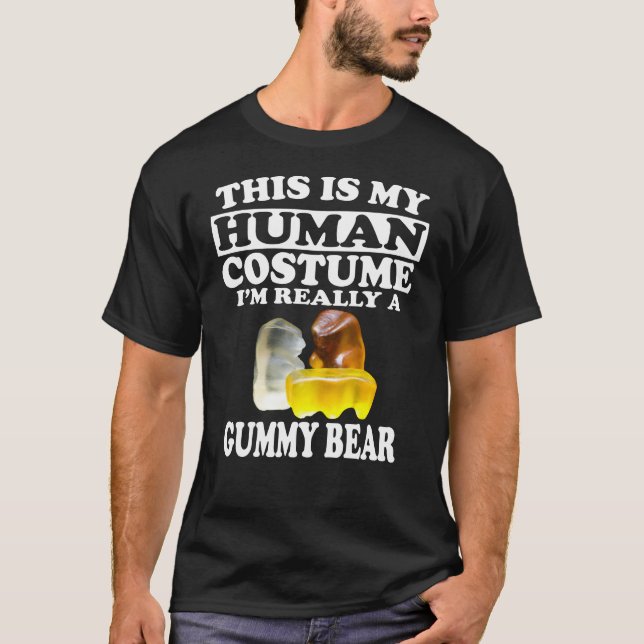 T-shirt C'est mon costume humain, je suis vraiment un Ours (Devant)
