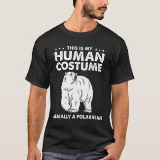 T-shirt C'est mon costume humain Je suis vraiment un ours 