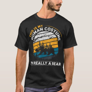T-shirt C'est mon costume humain Je suis vraiment un ours