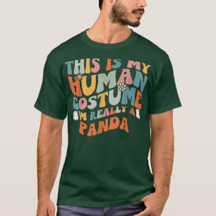 T-shirt C'est mon costume humain Je suis vraiment un Panda