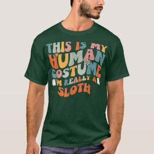 T-shirt C'est mon costume humain Je suis vraiment un rétro