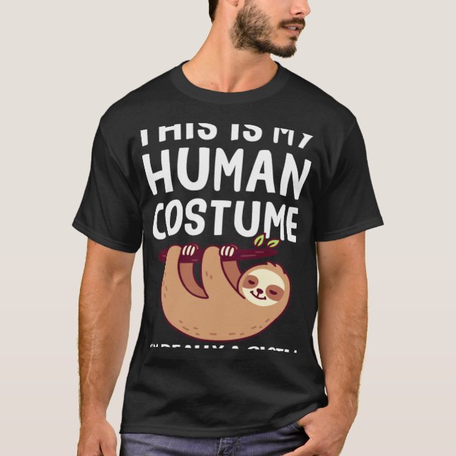T-shirt C'est mon costume humain Je suis vraiment une lott (Devant)