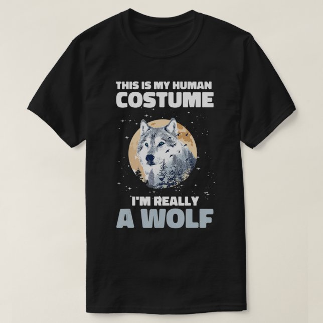 T-shirt C'est mon costume humain Je suis vraiment une Lune (Design devant)