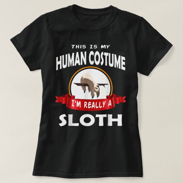 T-shirt C'est mon costume humain Je suis vraiment une mign (Design devant)