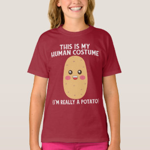 T-shirt C'est mon costume humain Je suis vraiment une pomm
