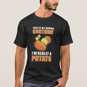 T-shirt C'est mon costume humain Je suis vraiment une pomm
