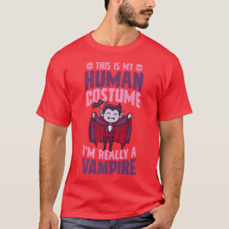 T-shirt C'est mon costume humain Je suis vraiment une sall