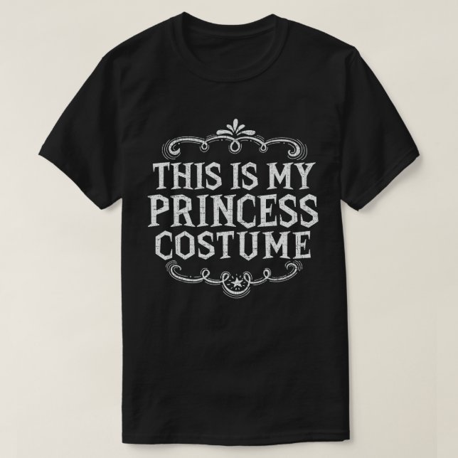 T-shirt C'Est Mon Costume Princesse Funny Lazy Halloween (Design devant)