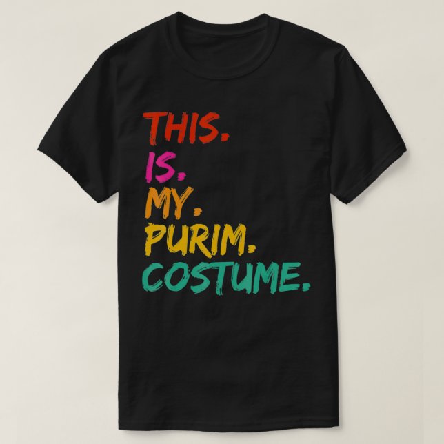 T-shirt C'est mon costume Purim drôle (Design devant)