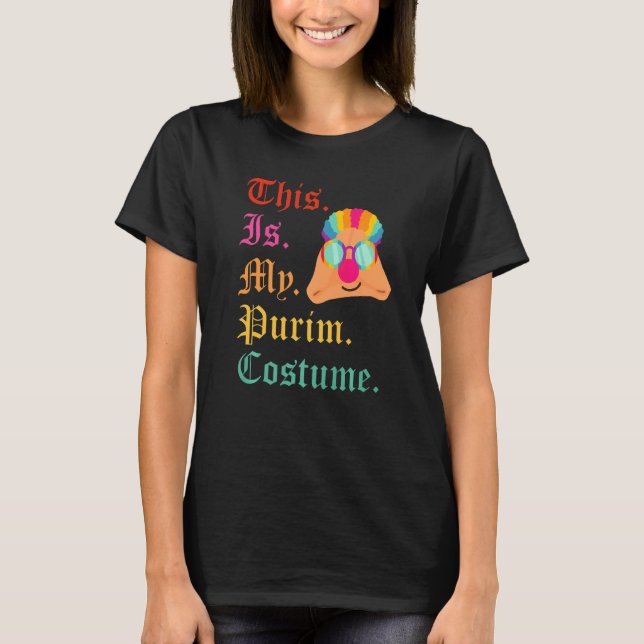 T-shirt C'Est Mon Costume Purim Drôle Hamantaschen Juif (Devant)