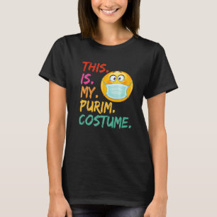 T-shirt C'Est Mon Costume Purim Drôle Masque Visage Juif D