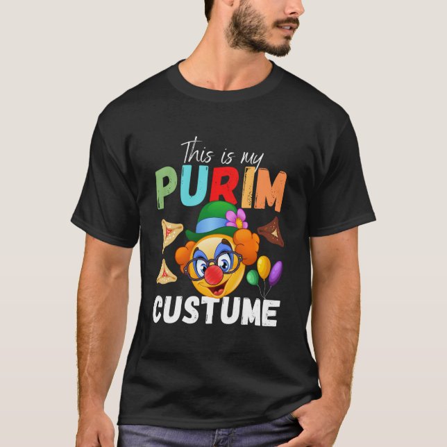 T-shirt C'Est Mon Costume Purim Juif Joyeux Purim Hamant (Devant)