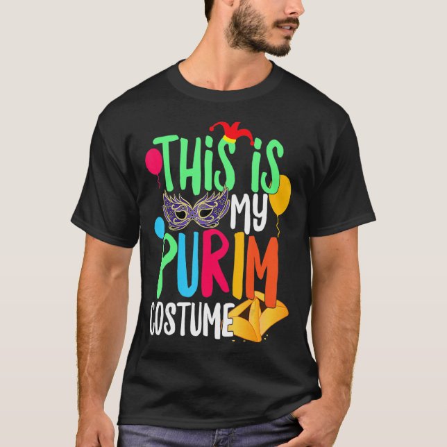 T-shirt C'Est Mon Costume Purim Juif Joyeux Purim Hamant (Devant)