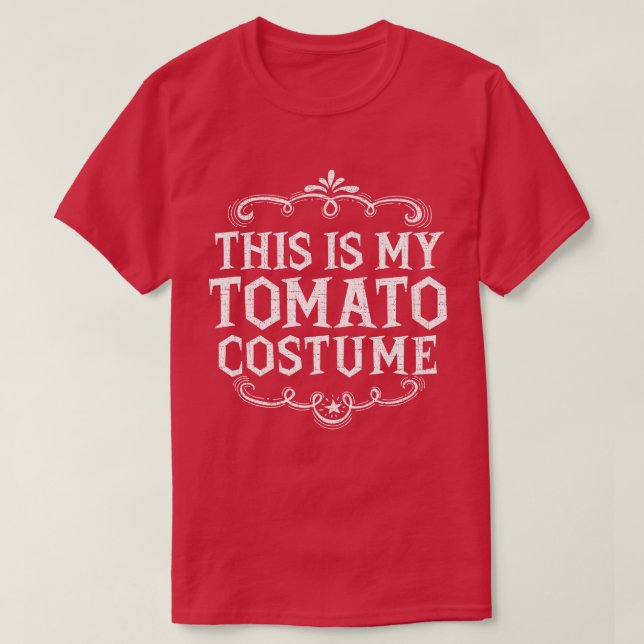 T-shirt C'Est Mon Costume Tomate Drôle Lazy Halloween (Design devant)